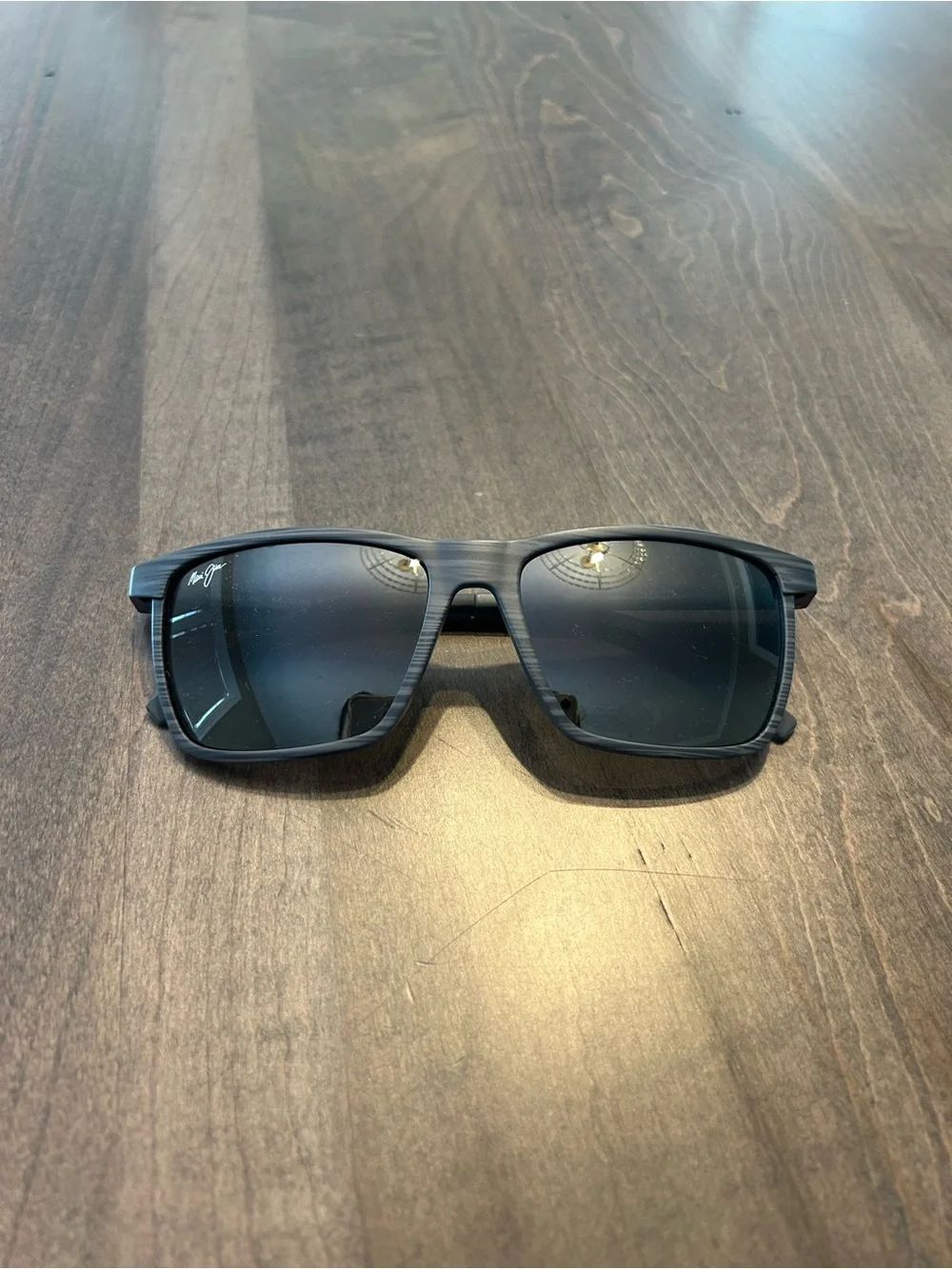 Maui Jim Matte Black Frame Polarized Dark Lenses Sunglasses